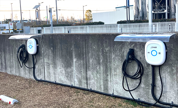 乳業工場のEV充電器設置事例